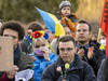 Une centaine de personnes protestent devant l'ambassade de Russie