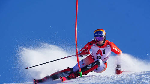 Tanguy Nef en course pour le podium