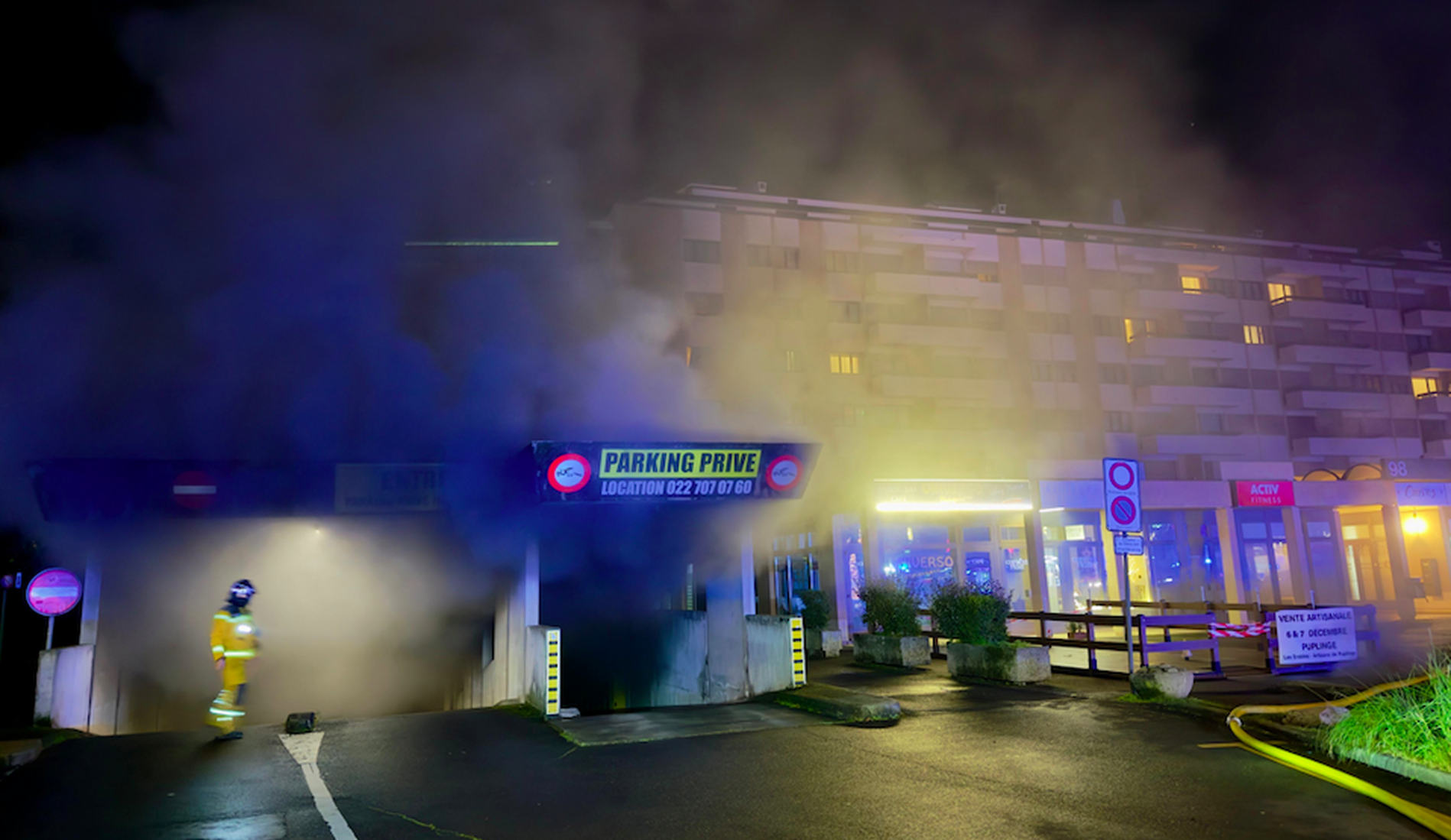 Un incendie souterrain a mobilisé plus de 60 pompiers à Thônex