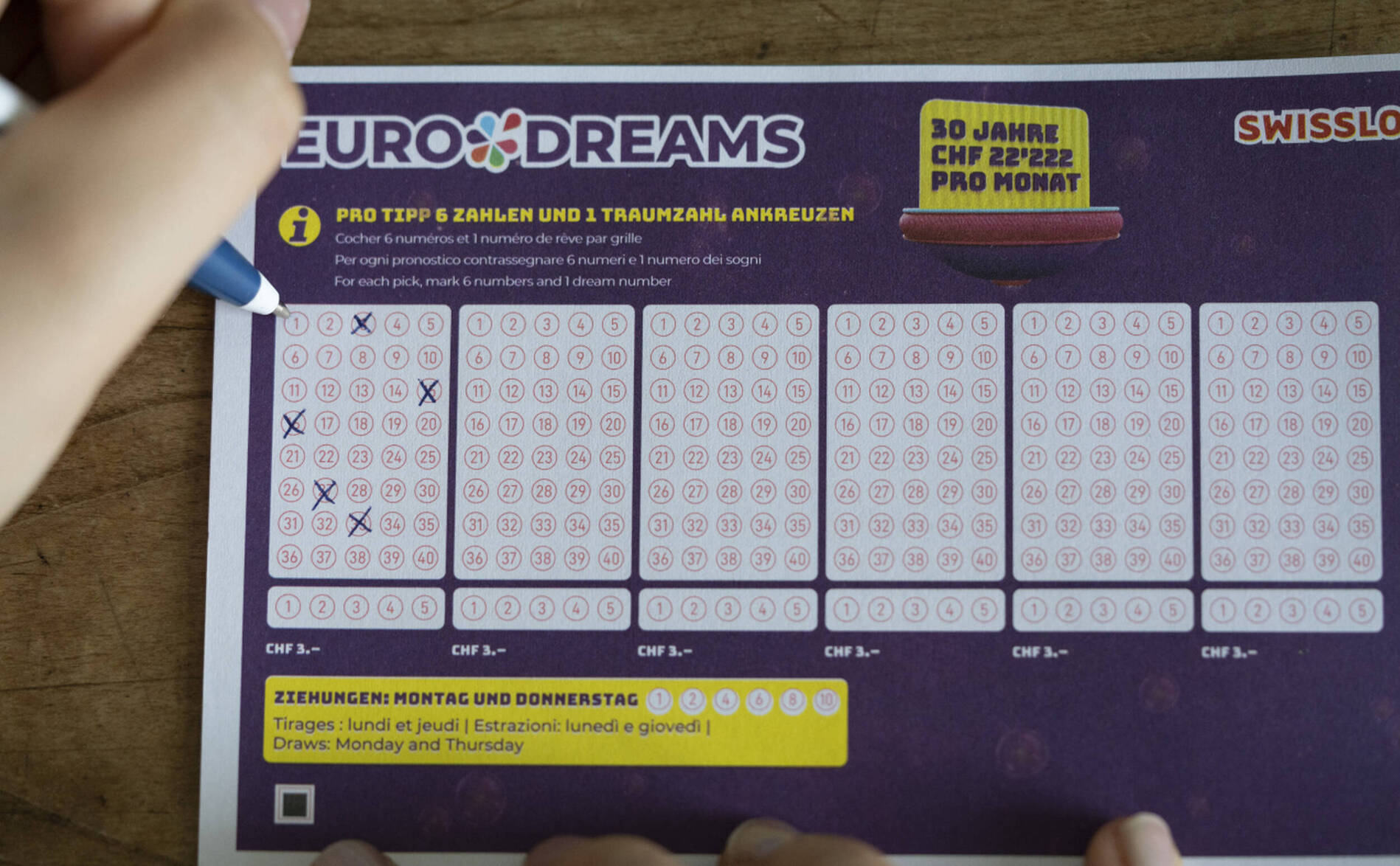 Personne ne décroche la bonne combinaison à l'Eurodreams