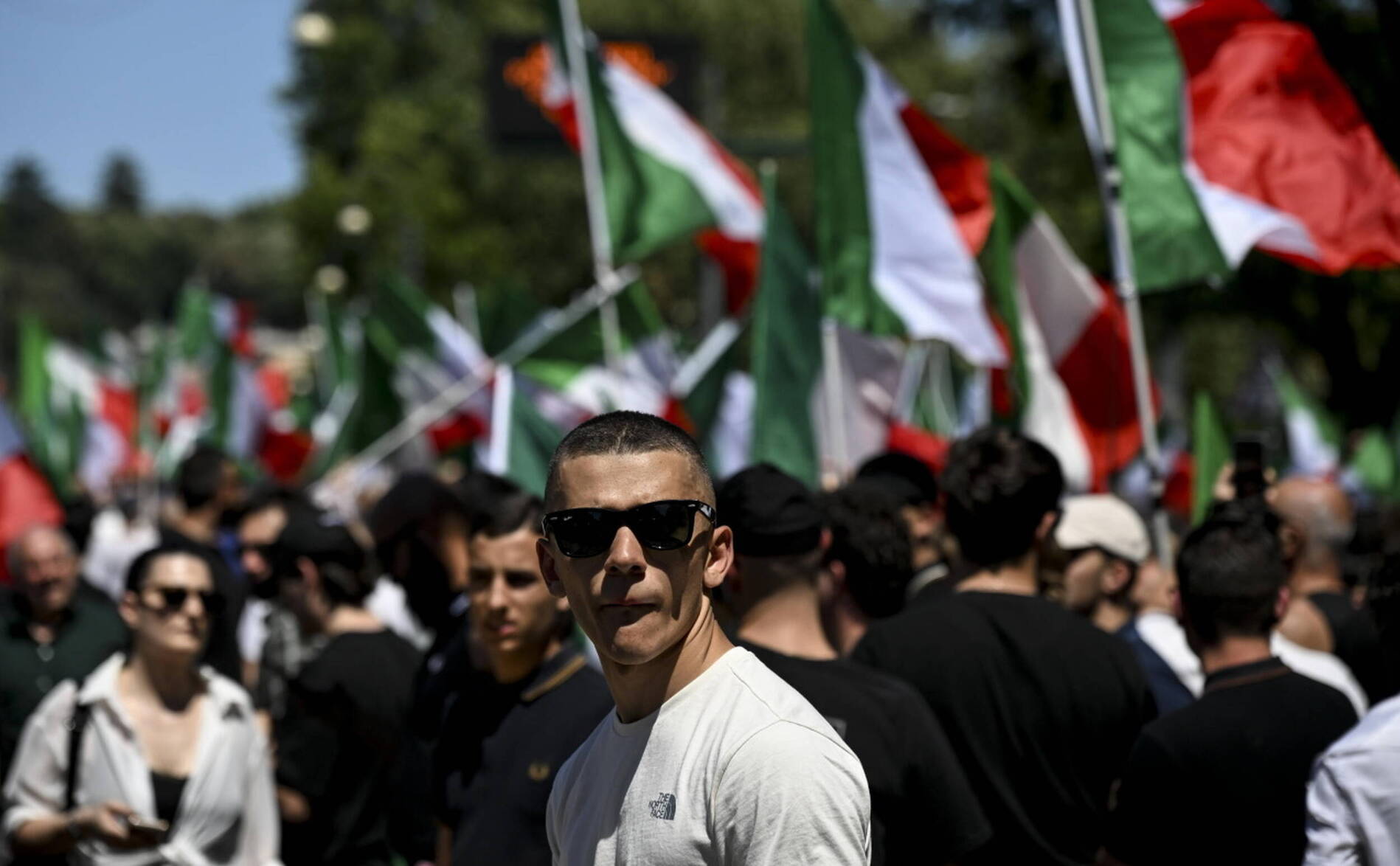 Manifestation de l'extrême droite à Rome pour la « remigration »