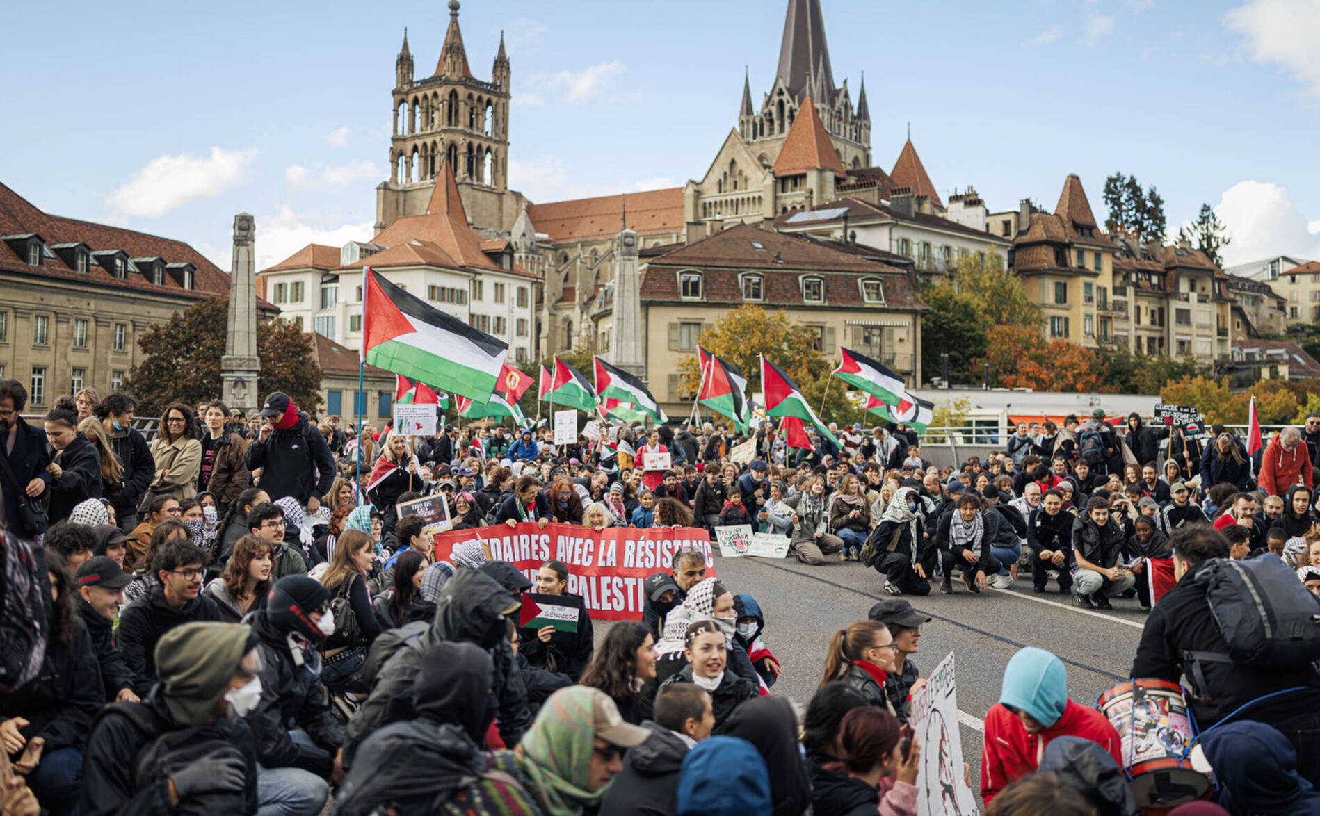 Gaza: manif de soutien à Lausanne émaillée de quelques déprédations