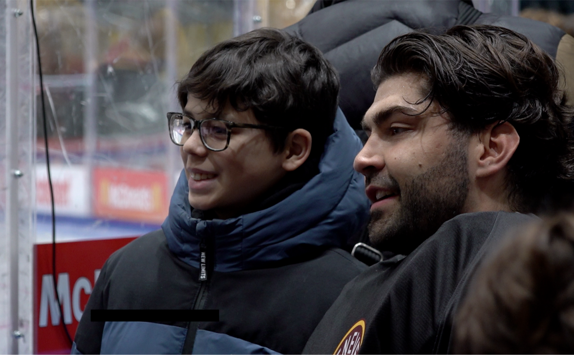 Les jeunes fans sur la glace avec le Genève-Servette