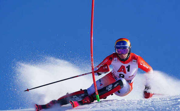 Tanguy Nef en course pour le podium