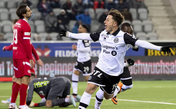 Super League: Lugano fait chuter le leader Thoune à 10 contre 11