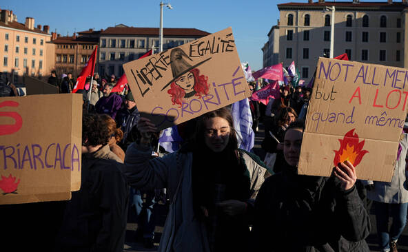 Manifestations contre les violences faites aux femmes en France