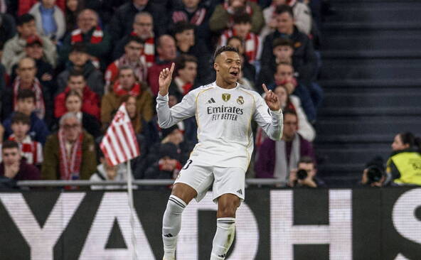 Le Real Madrid corrige Bilbao avec un doublé de Mbappé
