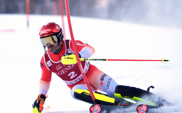 Val d'Isère: Loïc Meillard en tête après la 1re manche du slalom
