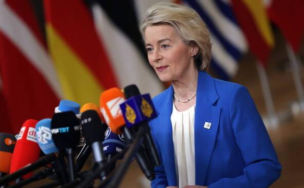 Sommet UE: von der Leyen exige une solution financière pour Kiev