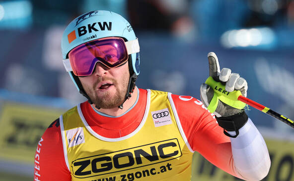 Les Suisses battus par Marco Schwarz