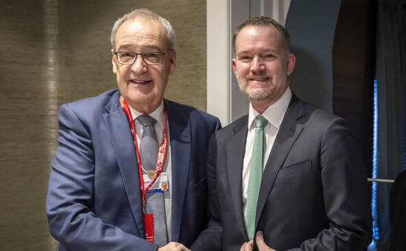 Les Américains sont « prêts », a déclaré M. Parmelin à Davos