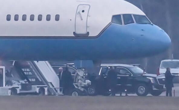 Donald Trump a quitté Davos à destination de l'aéroport de Zurich