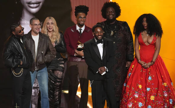 Grammy Awards:Lamar reçoit le Grammy de l'enregistrement de l'année