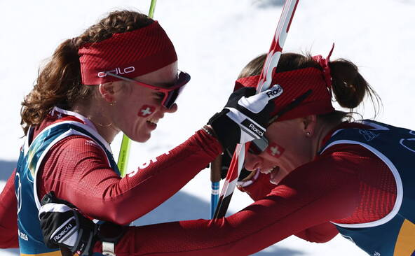 Sprint par équipe: L'argent pour Fähndrich/Kälin