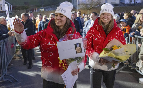Mathilde Gremaud et Marianne Fatton célébrées à La Roche (FR)