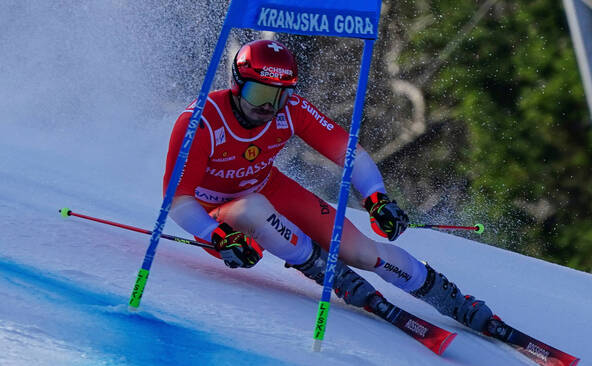 Géant: Meillard 3e de la 1re manche, Braathen en tête