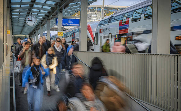 Les CFF ont enregistré un record d'affluence en 2025