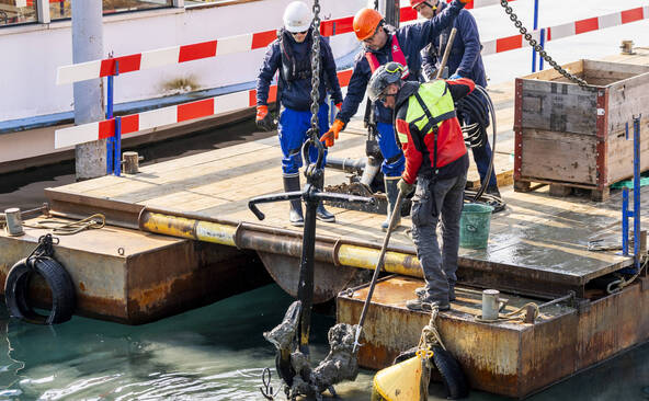L'ancre du «Montreux» a pu être repêchée dans la rade genevoise