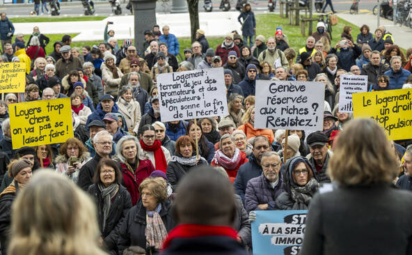Genève: 400 manifestants contre la spéculation immobilière