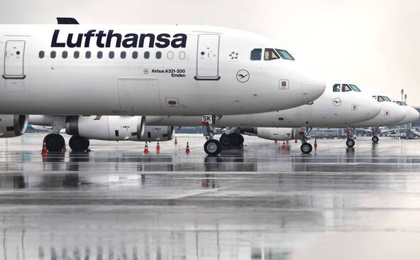 Lufthansa: 9 vols sur 10 annulés chez les compagnies en grève