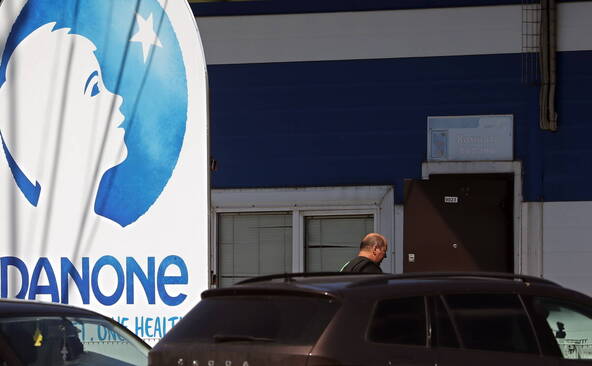 Danone: recul de 2% des ventes au 1er trimestre