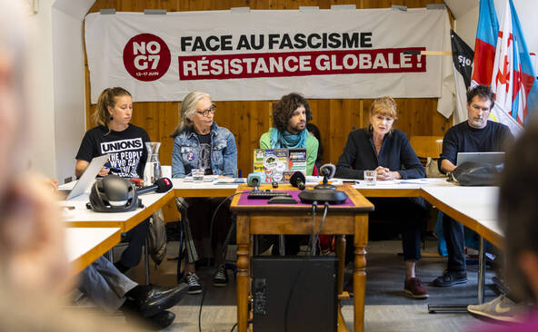 Appel à manifester à Genève contre le G7 diffusé à l'international