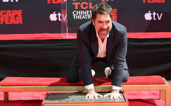 Javier Bardem laisse ses empreintes sur Hollywood Boulevard