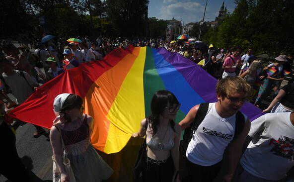 A Budapest, première Pride de l'après Orban, sous la canicule