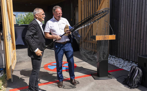 Remise des installations de la pisciculture d'Estavayer-le-Lac (FR)