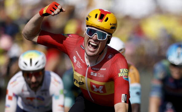 Tour de France: Soren Waerenskjold s'impose au sprint