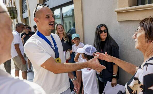Champion du monde, Lucas Malcotti a été fêté à Sion jeudi