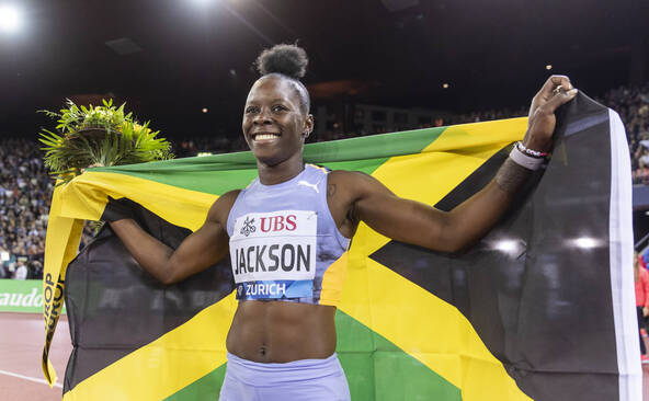 Shericka Jackson à Athletissima