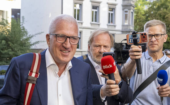 Grosse affluence à l'ouverture du procès de Pierin Vincenz à Zurich