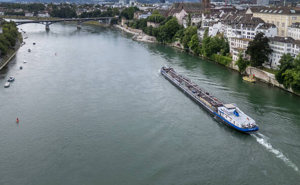 Le Rhin n'est presque plus navigable à cause du niveau de l'eau