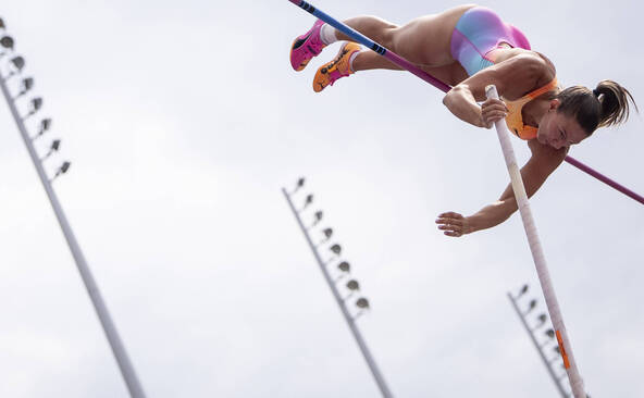 Angelica Moser, tenante du titre, en finale de la perche