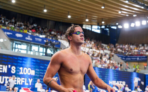Ponti en finale du 100 m papillon et prêt pour une revanche