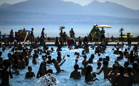 Fréquentation historique des piscines suisses cet été