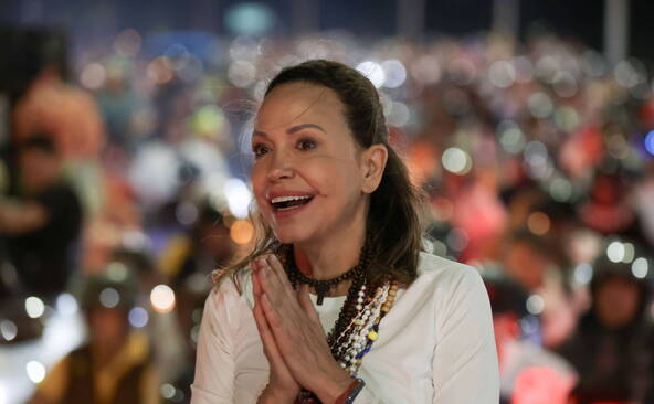 L'opposante Maria Corina Machado acclamée à son retour au Venezuela