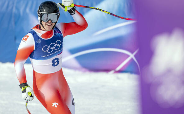 Tanguy Nef associé à Franjo von Allmen en combiné alpin