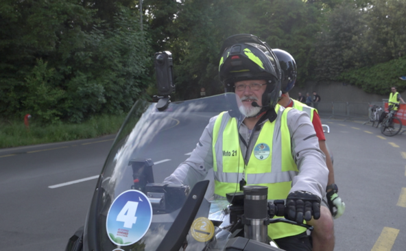 Le marathon côté coulisses: avec Philippe, motard d’escorte