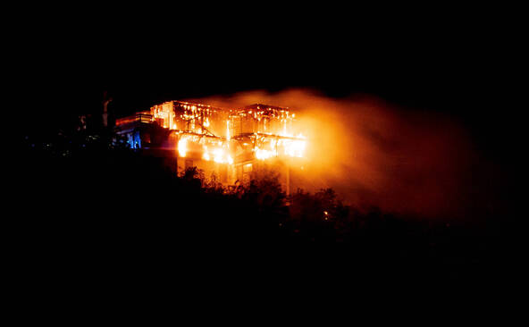 Le chalet de la Croix sur le Salève détruit par un spectaculaire incendie
