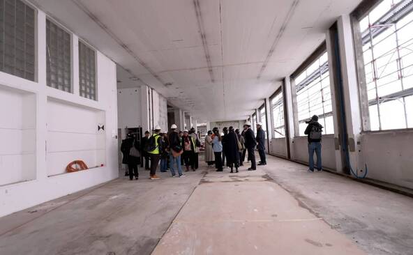 Le bâtiment d'art contemporain prend forme